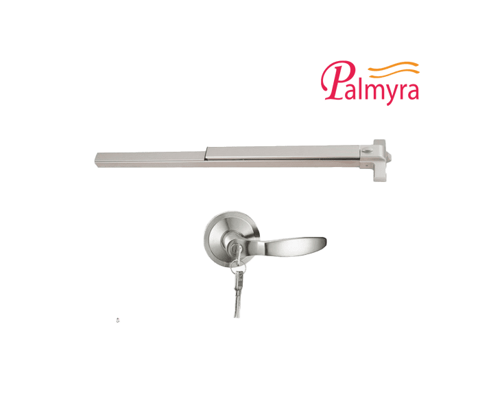 مسكة مع قفل لمخرج الطوارئ بالميرا لون فضي