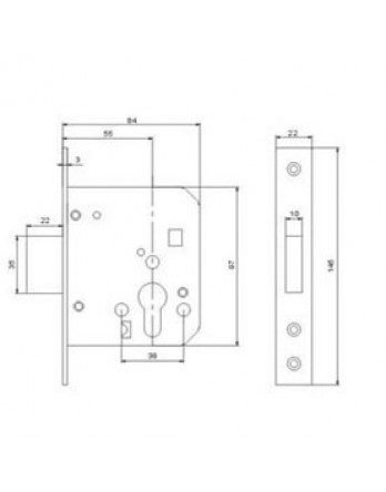 Alternative view of قفل باب دفن تامين