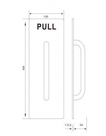 بليت ستانلس اسحب-ادفع مع مسكة - الصورة 3